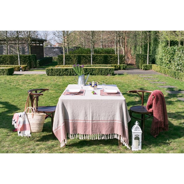 Béžovo-hnědý bavlněný ubrus Tiseco Home Studio, 250 x 150 cm-image-2