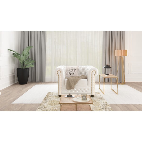 Bílé křeslo z imitace kůže York – Ropez-image-3