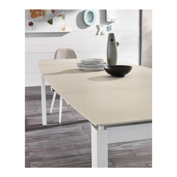 Bílý rozkládací jídelní stůl Design Twist Montijo-image-2