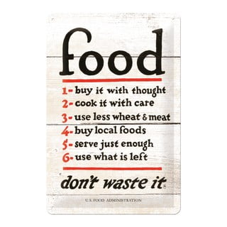 Nástěnná dekorativní cedule Postershop Food Rules