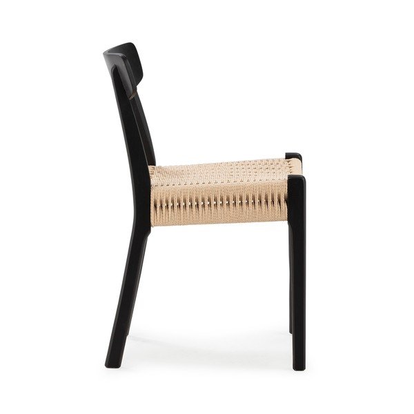 Černé jídelní židle v sadě 2 ks z kaučukového dřeva Biel – MOME-image-4