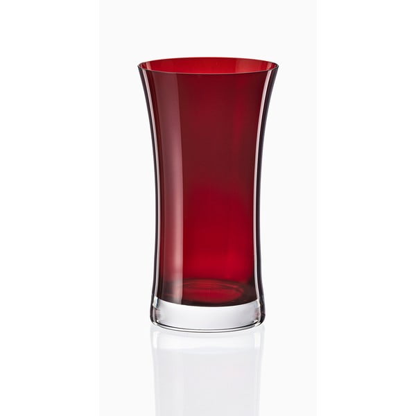 Sada 6 červených válcových sklenic Crystalex Extravagance, 380 ml