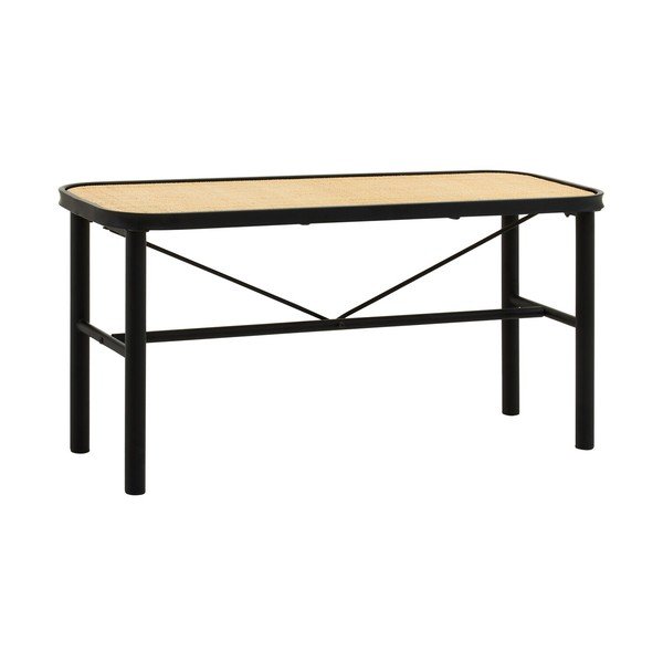 Černá/v přírodní barvě ratanová lavice Depok – Premier Housewares