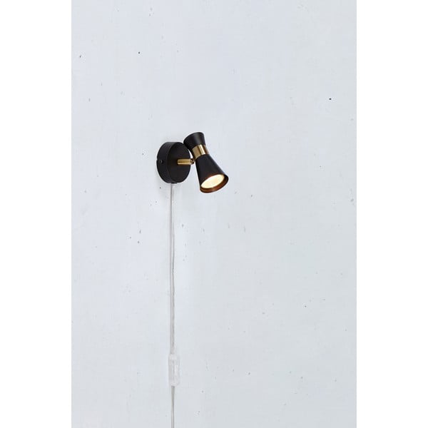 Černé nástěnné svítidlo (délka 12 cm) Folie – Markslöjd-image-1