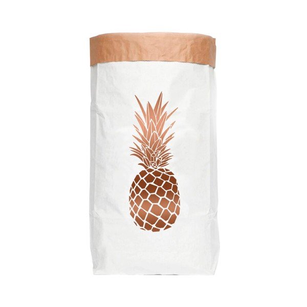 Úložný pytel z recyklovaného papíru Really Nice Things Copper Pineapple