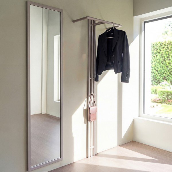 Taupe ocelový nástěnný věšák 65 cm Senza – Spinder Design-image-1