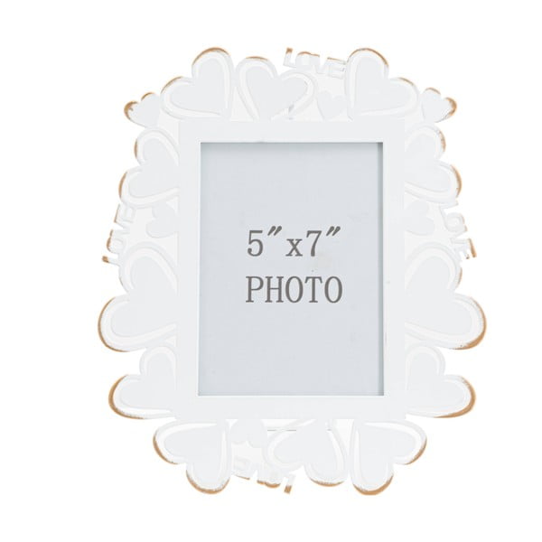 Bílý kovový rámeček na fotky Mauro Ferretti, 25 x 27,7 cm