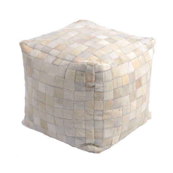 Kožená taburetka Patchwork