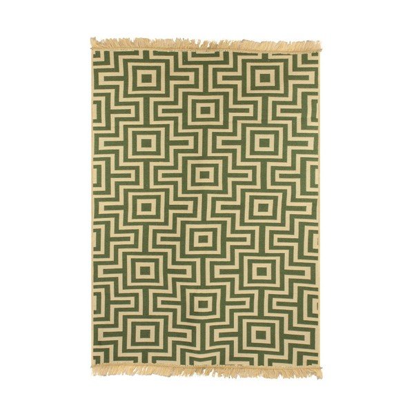 Zelenobéžový koberec Ya Rugs Kare, 120 x 180 cm