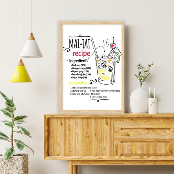 Plakát v rámu 40x55 cm Mai Tai – Wallity-image-1