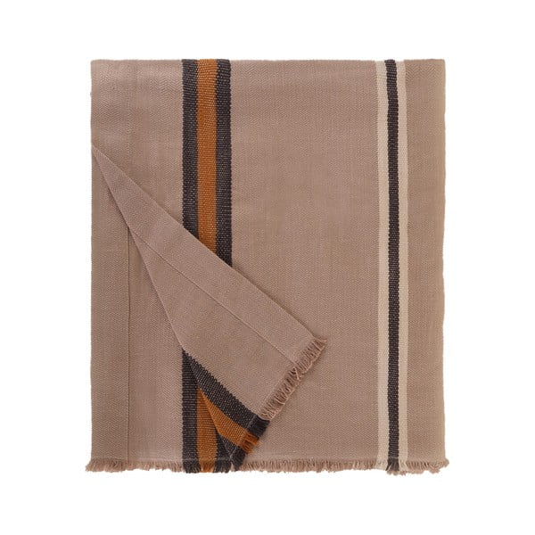 Béžový přehoz přes postel ze směsi bavlny a lnu Buldan's Aren, 180 x 240 cm-image-4