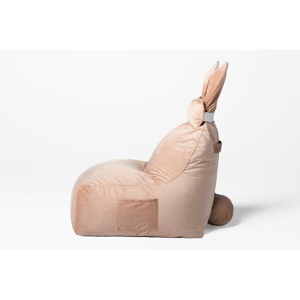 Světle růžový dětský sedací vak Funny Bunny – The Brooklyn Kids-image-3