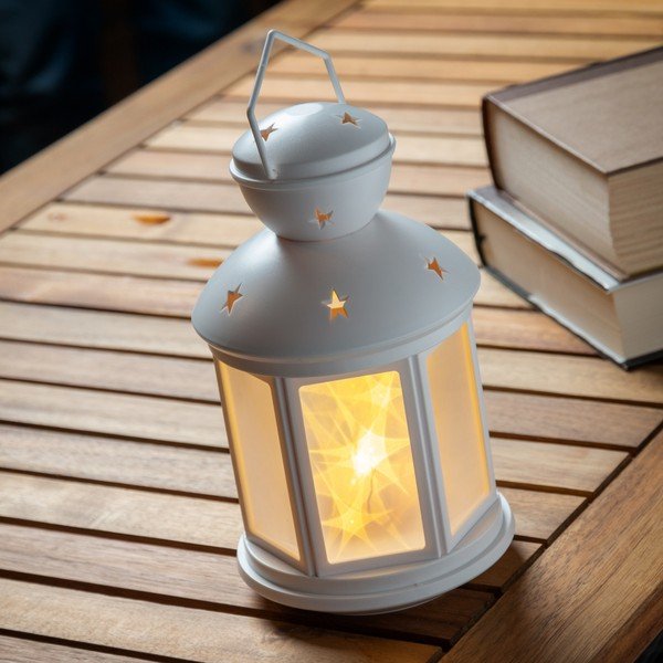 Bílá lucerna s LED osvětlením InnovaGoods-image-1