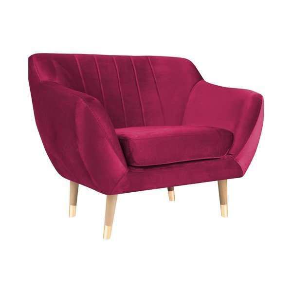 Růžové sametové křeslo Mazzini Sofas Benito-image-2
