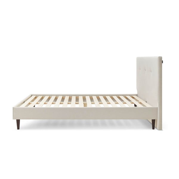 Béžová čalouněná dvoulůžková postel s roštem 160x200 cm Tory – Bobochic Paris-image-2