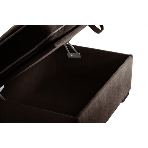 Hnědý puf s úložním prostorem Jalouse Maison Serena-image-1