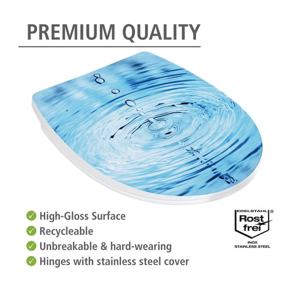 Záchodové prkénko s automatickým zavíráním 38 x 45 cm Droplets – Wenko-image-4