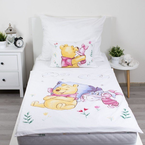 Bavlněné dětské povlečení do postýlky 100x135 cm Winnie the Pooh "Pooh Hugs" – Jerry Fabrics-image-1