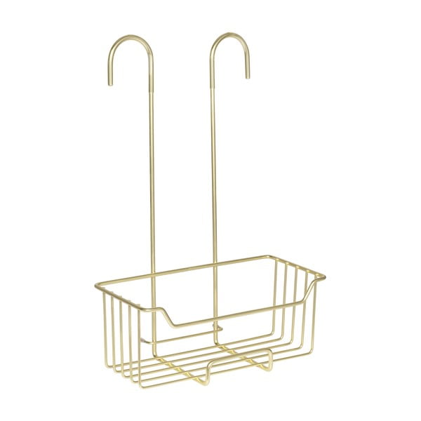 Závěsná koupelnová polička z nerezové oceli ve zlaté barvě Milo – Wenko-image-4