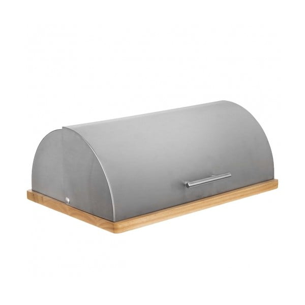 Chlebník z nerezové oceli a bambusu Orion Basic-image-1