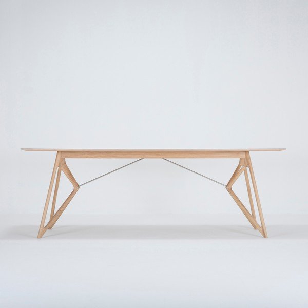 Jídelní stůl z dubového dřeva 220x90 cm Tink - Gazzda-image-1