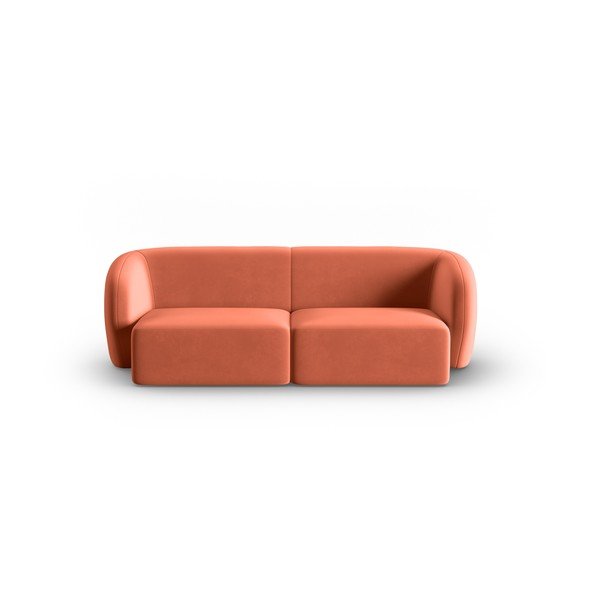 Růžová sametová pohovka 188 cm Paolo – Milo Casa