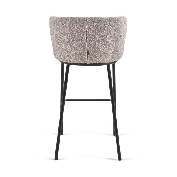 Světle šedá barová židle (výška sedáku 75 cm) Ciselia – Kave Home-image-4