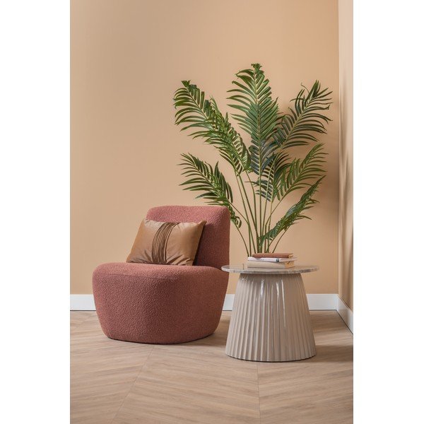 Růžové křeslo z textilie bouclé Ada – Leitmotiv-image-1