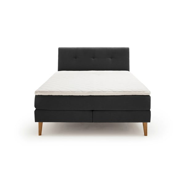 Antracitová boxspring postel 180x200 cm Stockholm – Meise Möbel-image-3