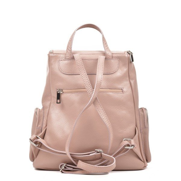 Růžový kožený batoh Luisa Vannini Kuhma-image-4