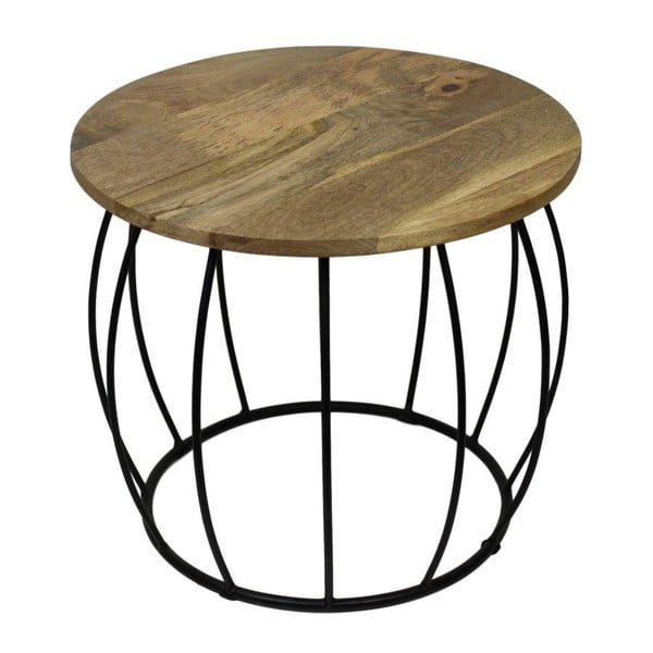 Příruční stolek z mangového dřeva a kovu HSM collection Mandara