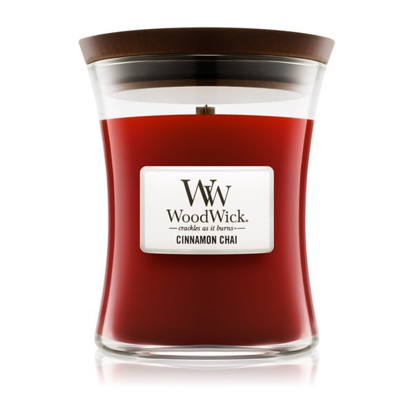 Vonná svíčka WoodWick Skořice a vanilka, 55 hodin hoření-image-2