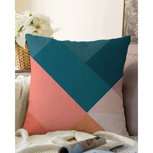 Povlak na polštář s příměsí bavlny Minimalist Cushion Covers Triangles, 55 x 55 cm