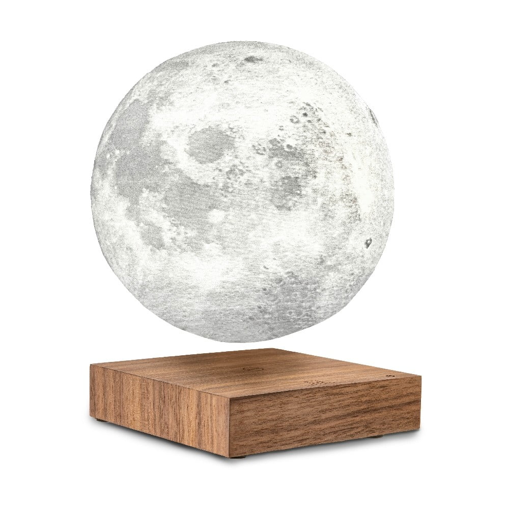 Stolní levitující lampa ve tvaru Měsíce Gingko Moon Walnut