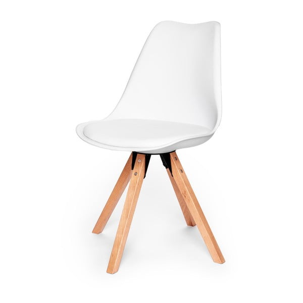 Sada 2 bílých židlí s podnožím z bukového dřeva Bonami Essentials Gina