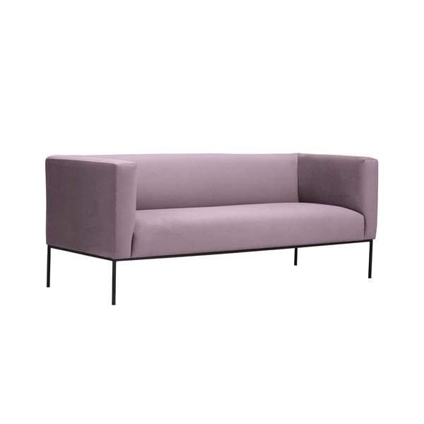 Půdrově růžová sametová pohovka Windsor & Co Sofas Neptune, 195 cm-image-2