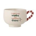 Krémový hrnek na cappuccino s vánočním motivem z kameniny 250 ml Treats – Bloomingville