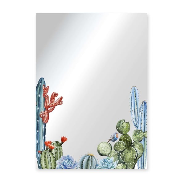 Nástěnné zrcadlo Surdic Espejo Decorado Cactus, 50 x 70 cm