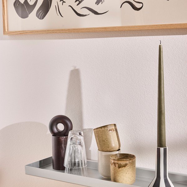 Kovová police ve stříbrné barvě 50 cm Bakku – OYOY Living Design-image-2
