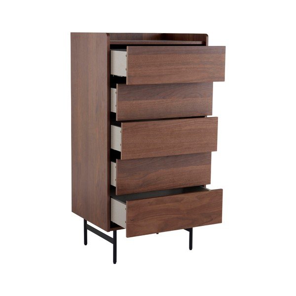 Komoda v dekoru ořechu v tmavě přírodní barvě 60x118,5x45 cm Örgryte – Jotex-image-4