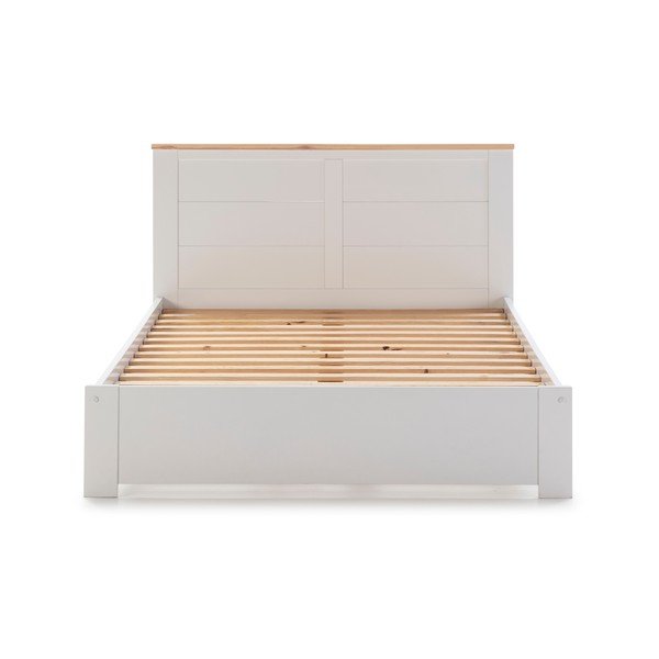 Bílá dvoulůžková postel 140x190 cm Akira – Marckeric-image-2