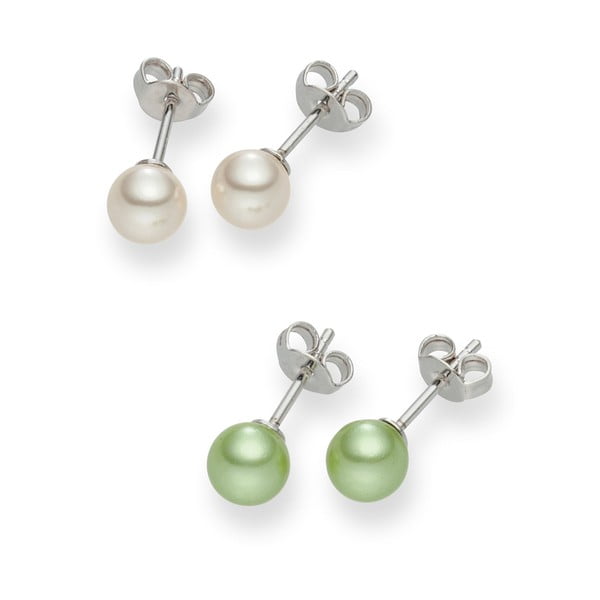 Sada 2 párů perlových náušnic Nova Pearls Copenhagen Asopos