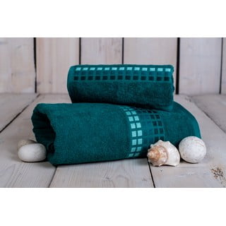 Modro-tyrkysový bavlněný ručník 100x50 cm Darwin - My House