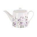 Bílá/fialová porcelánová konvice na čaj 1 l Louka – Orion