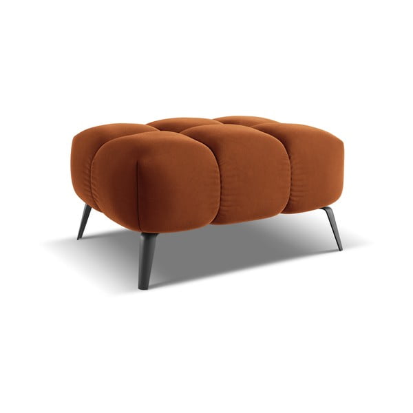 Oranžová sametová podnožka Nalu – Makamii-image-2