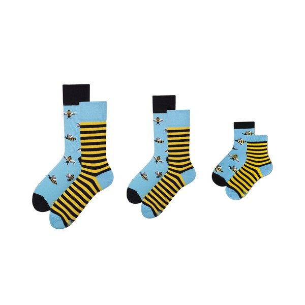 Rodinná sada 3 párů ponožek Many Mornings Bee Medium