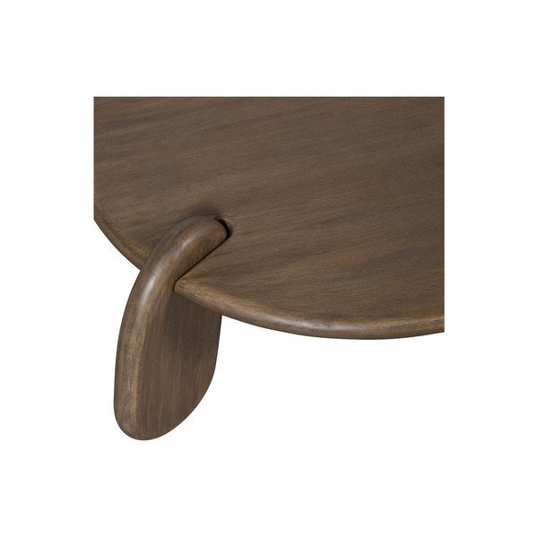 Hnědý kulatý konferenční stolek s deskou v dekoru ořechového dřeva ø 100 cm Imbue – BePureHome-image-2