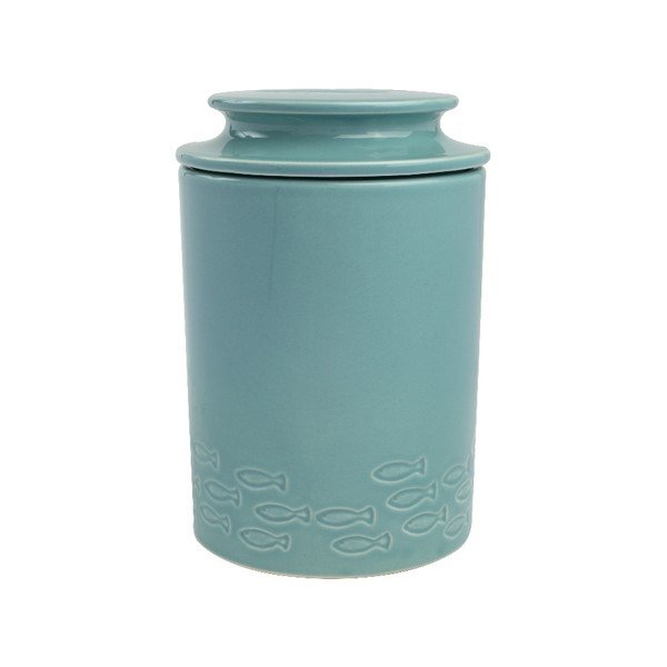 Tyrkysově modrá keramická dóza z keramiky T&G Woodware City Ocean Crab