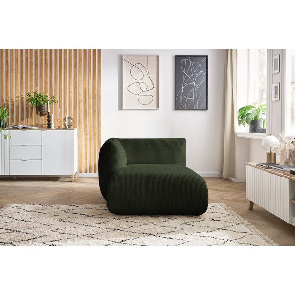 Zelený manšestrový modul pohovky (levý roh) Lecomte – Bobochic Paris-image-1