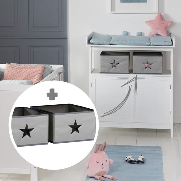 Bílá dětská komoda s přebalovacím pultem 75x100x87 cm Hamburg – Roba-image-2